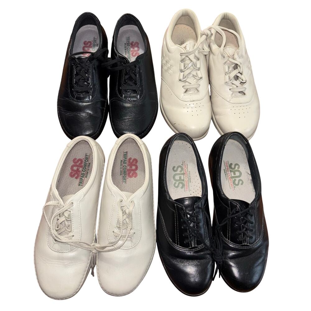 SAS NOLA women’s leather lace up loafers sneakers (lot of 4) size 6.5